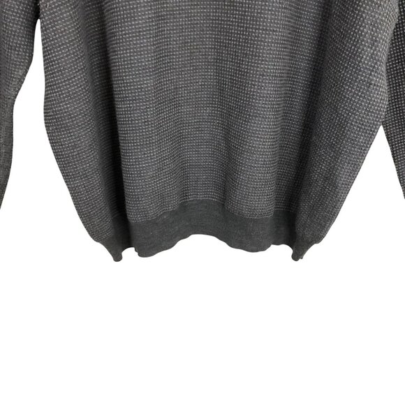 Joseph Abboud Sweaters 3X Classic Fit Gray Henley Merino Wool Blend Mens - Picture 5 of 8